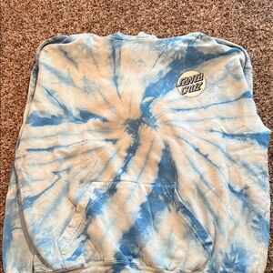 Santa Cruz Skateboards  Blue Tie-Dye Hoodie
